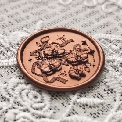 Orchid Ribbon Wax Seal Stamp (Pre-Order)