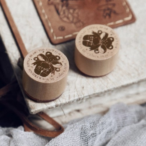 Gift Bear Rubber Stamp