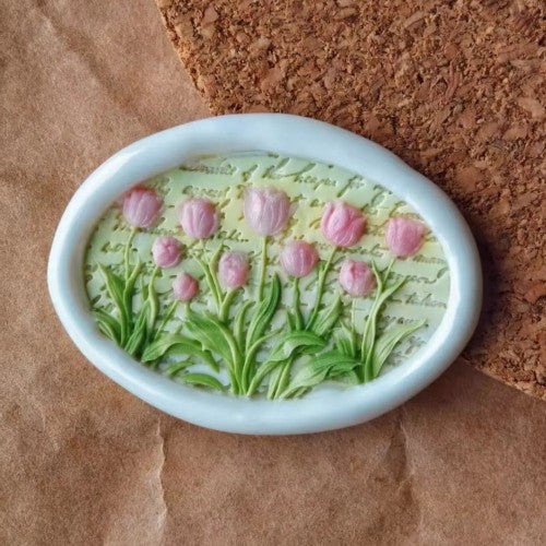 Tulips in Manuscript Wax Seal Stamp (Pre-Order)