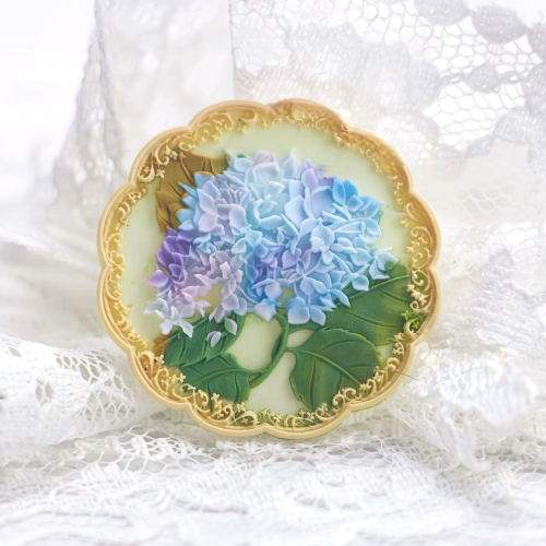 Whispering Hydrangea Bloom Wax Seal Stamp (Pre-Order)