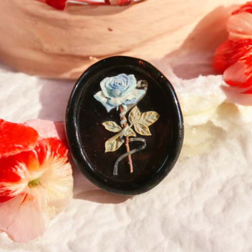 Ethereal Bloom Rose Wax Seal Stamp