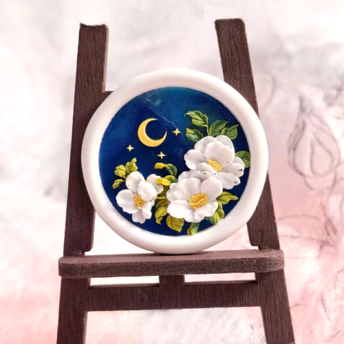 Moonlit Camellia Wax Seal Stamp (Pre-Order)