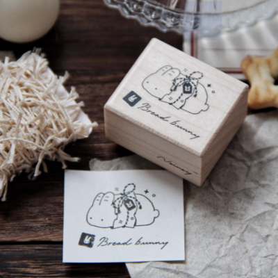 Cute Bunnies Rubber Stamp