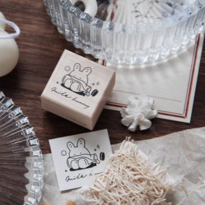 Cute Bunnies Rubber Stamp