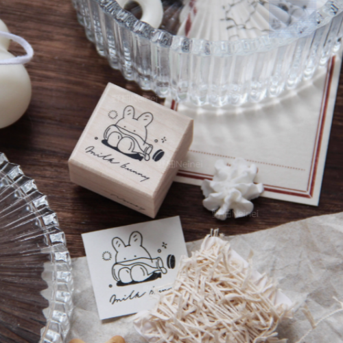 Cute Bunnies Rubber Stamp