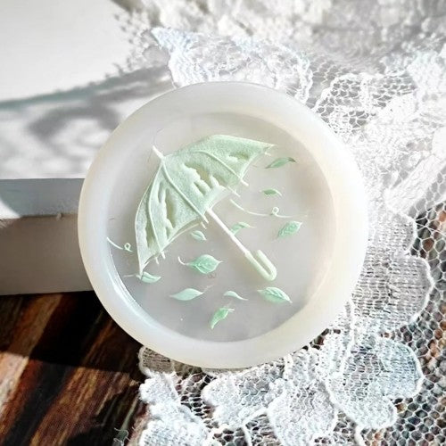 Drifting Leaves & Umbrella Wax Seal Stamp (Pre-Order)