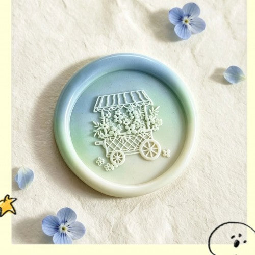 Little Flower Cart Wax Seal Stamp (Pre-Order)