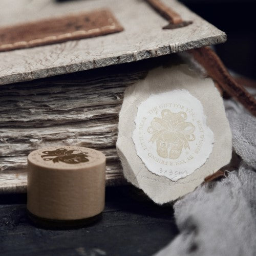 Gift Bear Rubber Stamp