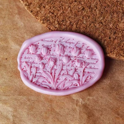 Tulips in Manuscript Wax Seal Stamp (Pre-Order)