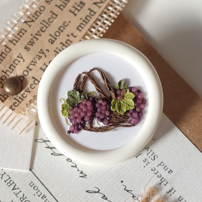 The Grape Harvest Basket Wax Seal Stamp (Pre-Order)