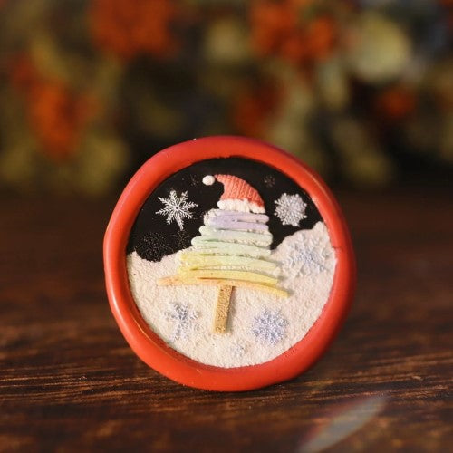 Santa Tree Wax Seal Stamp