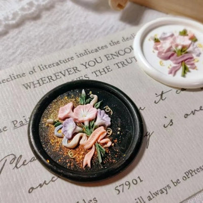 Sweet Morning Glory Bouquet Wax Seal Stamp (Pre-Order)