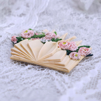 Roses Between Pages Wax Seal Stamp (Pre-Order)