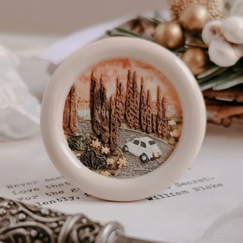 Tuscan Cypress Road Wax Seal Stamp (Pre-order)