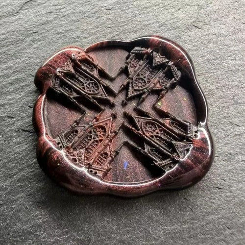 Eroded Cross Wax Seal Stamp (Pre-Order)