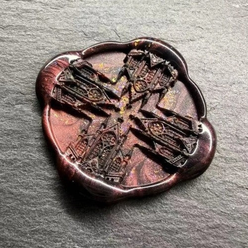 Eroded Cross Wax Seal Stamp (Pre-Order)