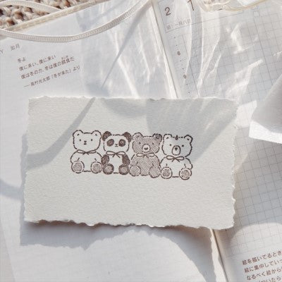 4 Bears Rubber Stamp