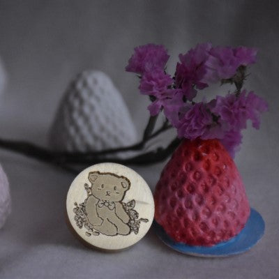 Bear & Rose Wax Seal Stamp