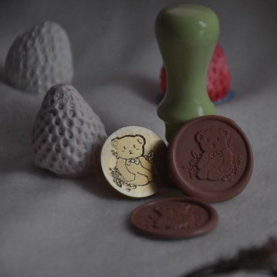 Bear & Rose Wax Seal Stamp