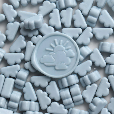 Cloud Wax Seal Beads - Light Blue