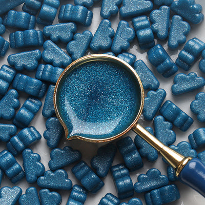 Cloud Wax Seal Beads - Greenish-Black