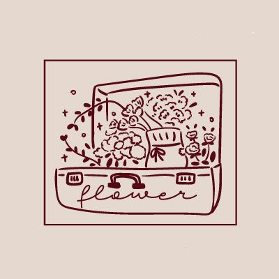 Romantic Flowers Rubber Stamp