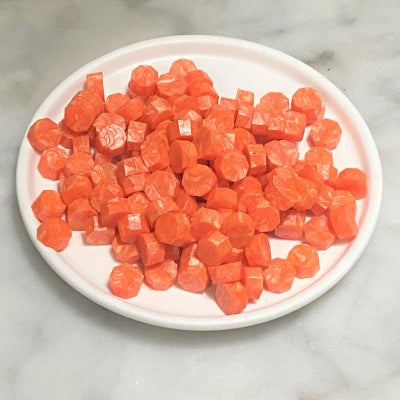 Tangerine Pink Wax Seal Beads