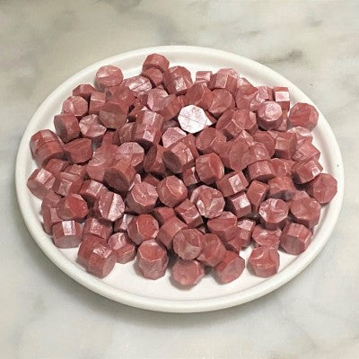 Dusty Rose Wax Seal Beads